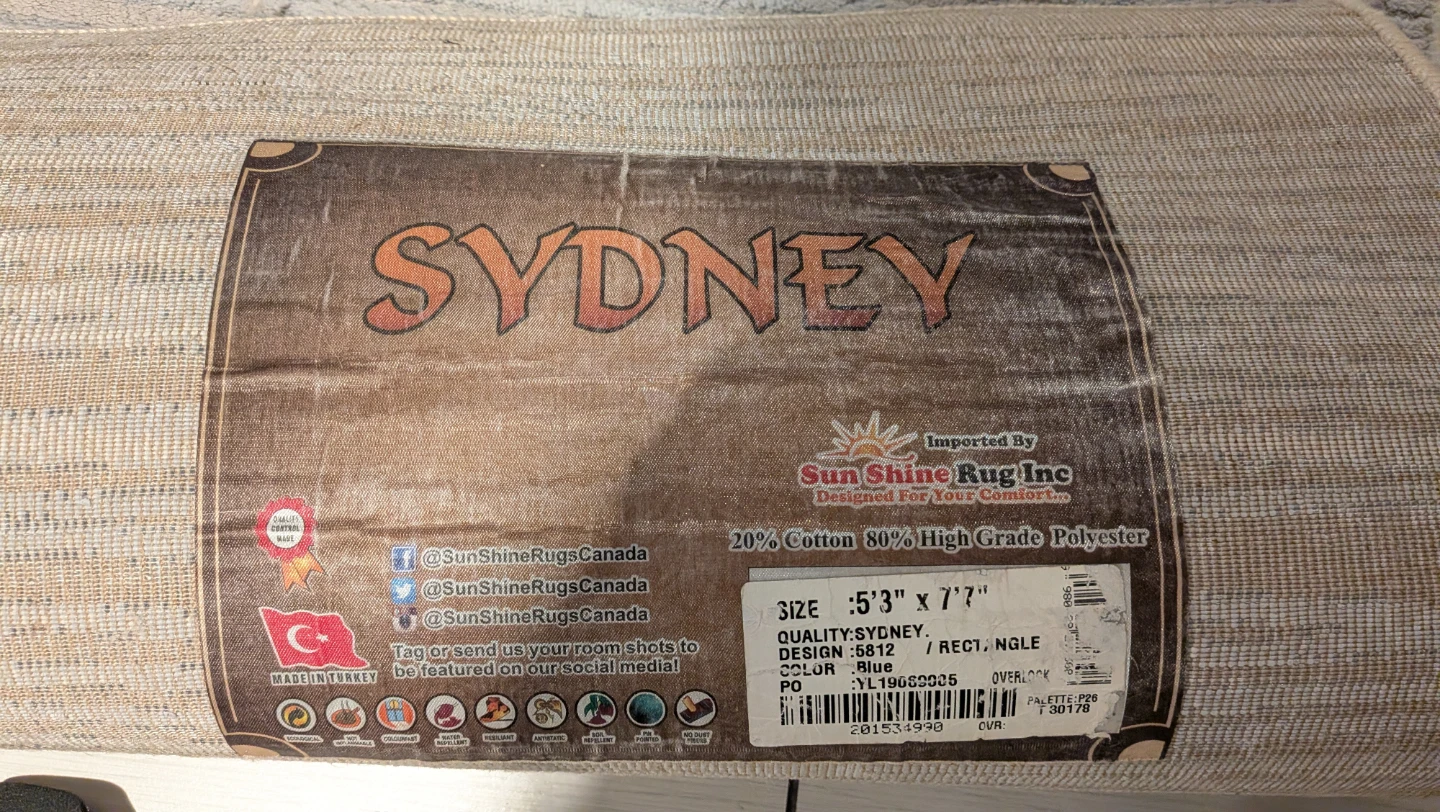 Sun Shine Blue Grey Area Rug Inc. "Sydney" 5'3" x 7'7" Rug - photo 4