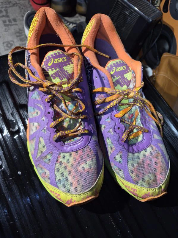 ASICS T458Q Running Shoes Purple/Orange Size 9.5