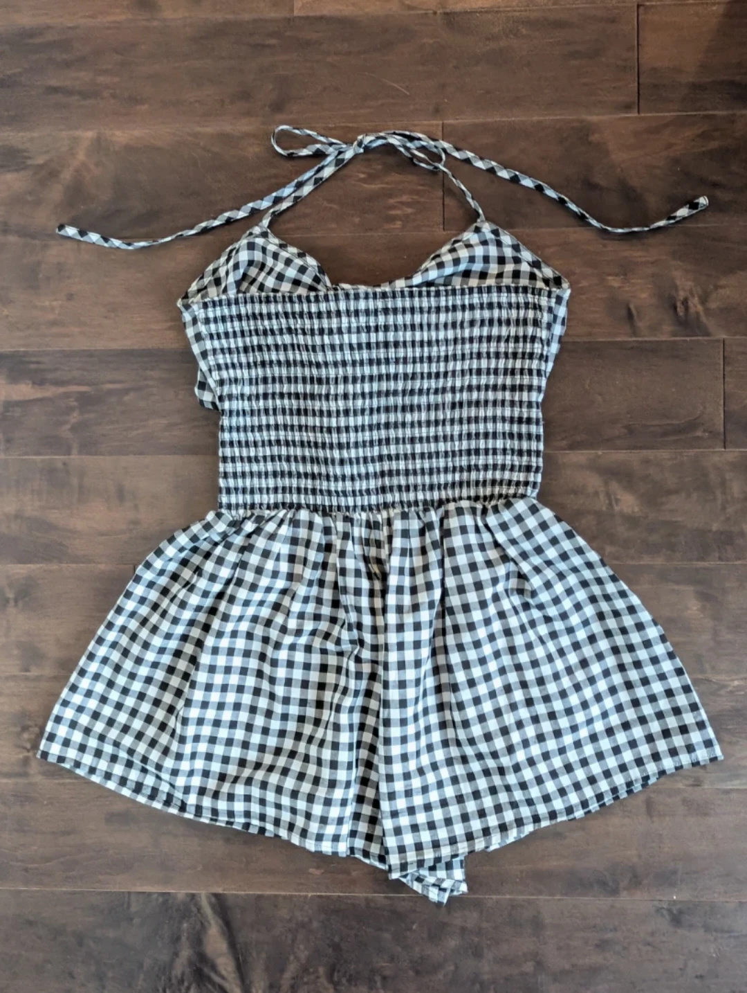 Black and White Gingham Romper - photo 3