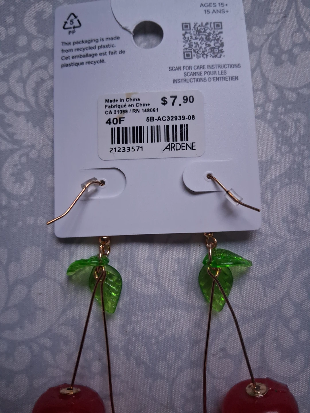Ardene Cherry Drop Earrings - photo 3
