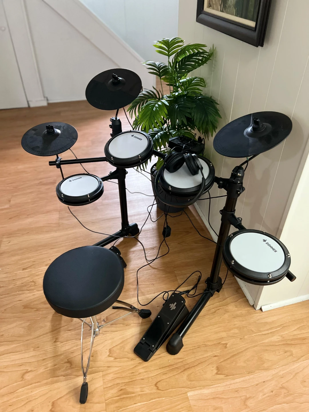 Donner DED-80 Electric Drum Kit with Stool & Headphones