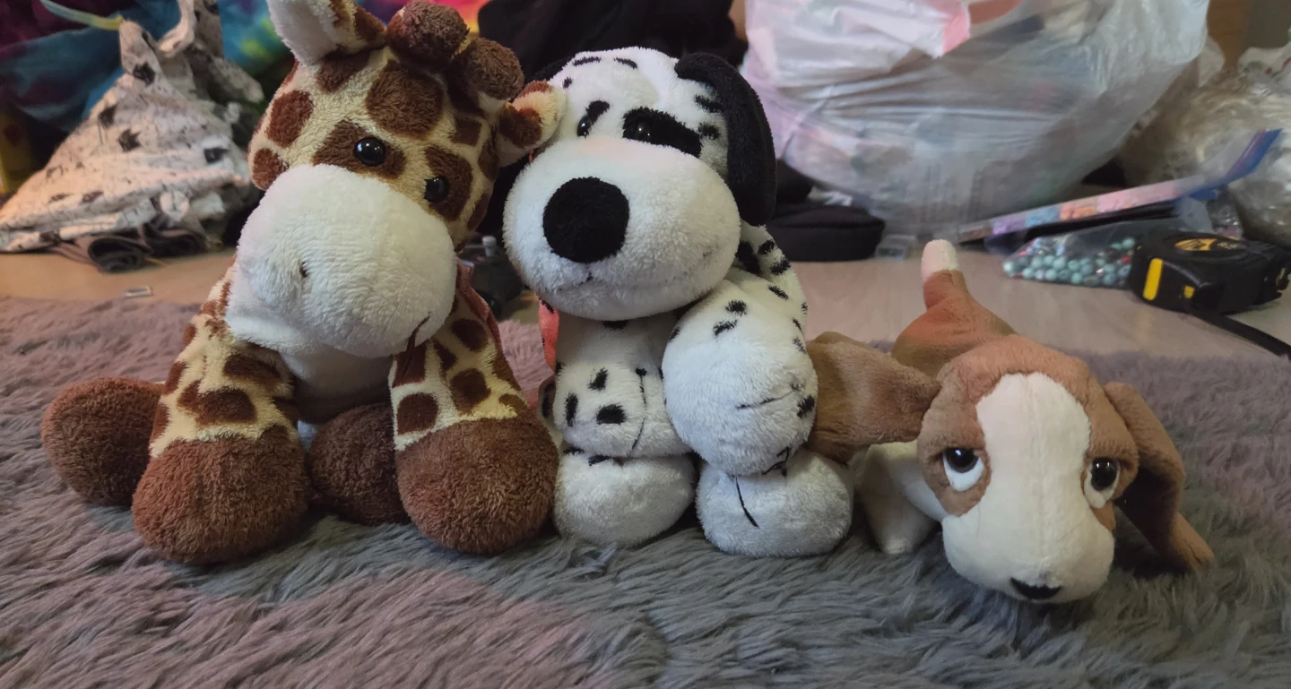 Ty Beanie Babies Plush Toys - Giraffe, Puppy Dog, Beagle Dog