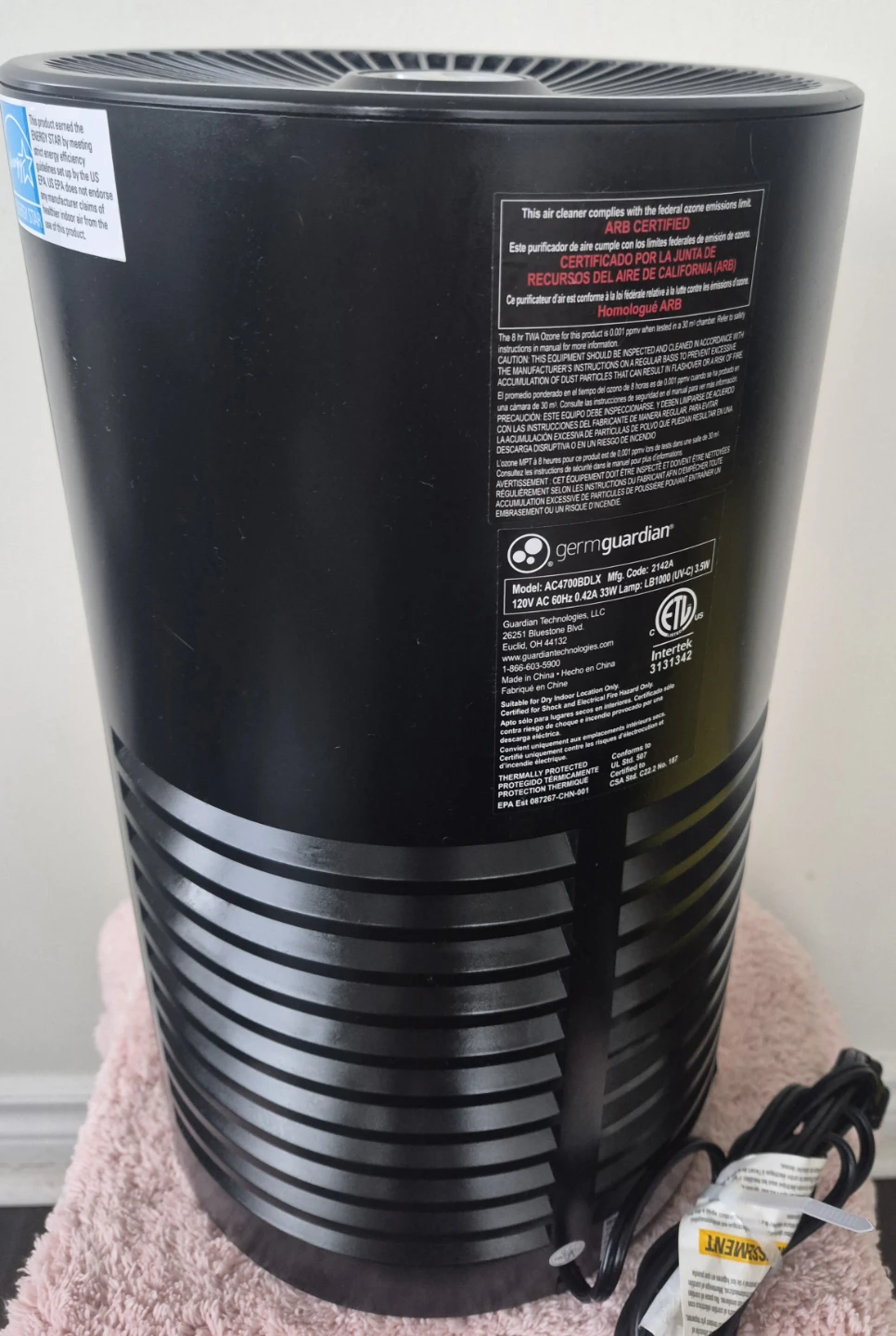GermGuardian AC4700BDLX  Air Purifier - photo 2