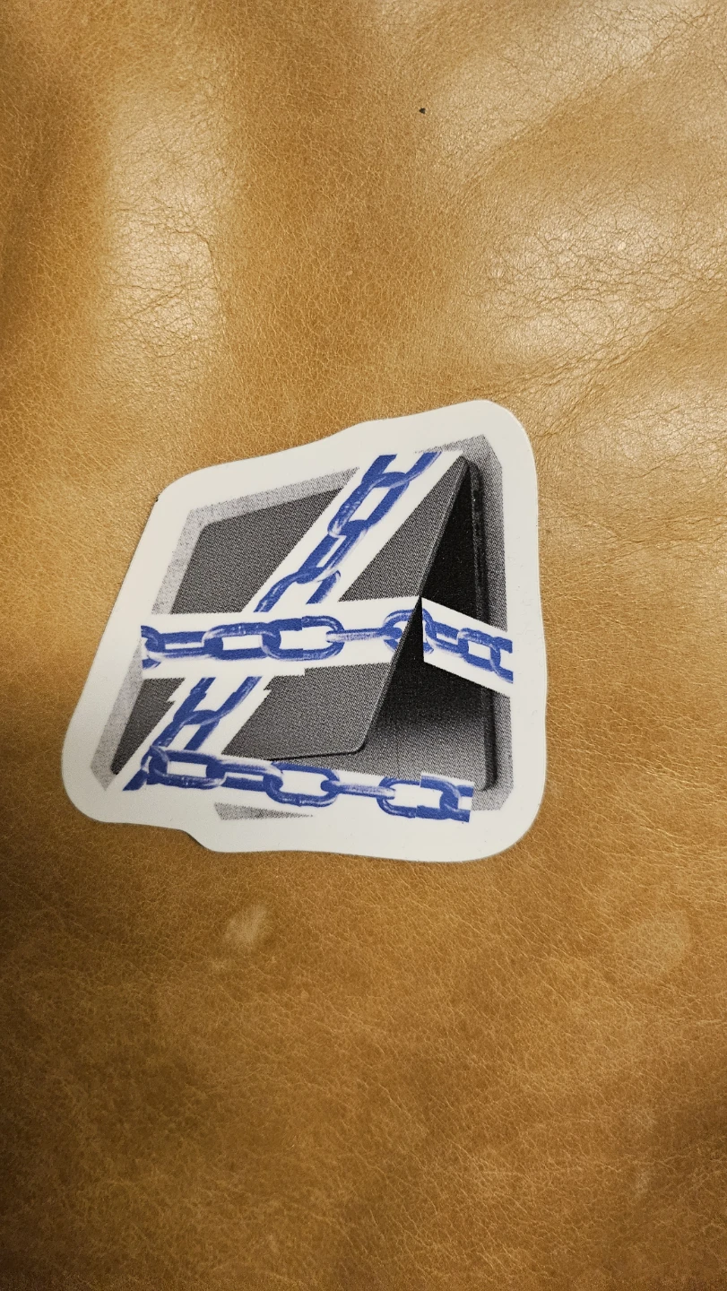 Sticker with chain design