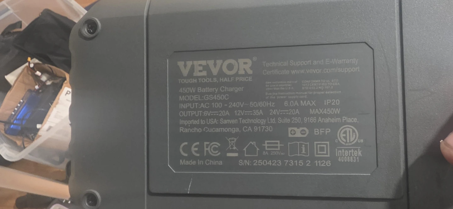 VEVOR GS450C 450W Battery Charger - photo 2