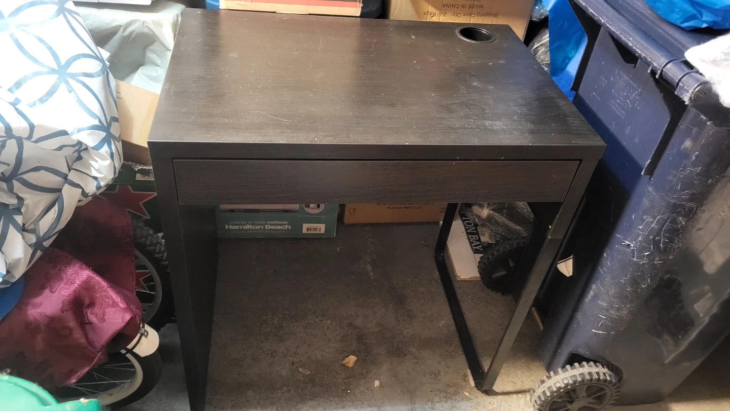 IKEA MICKE desk, black-brown