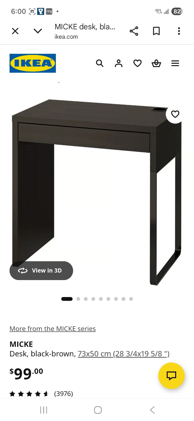 IKEA MICKE desk, black-brown - photo 3