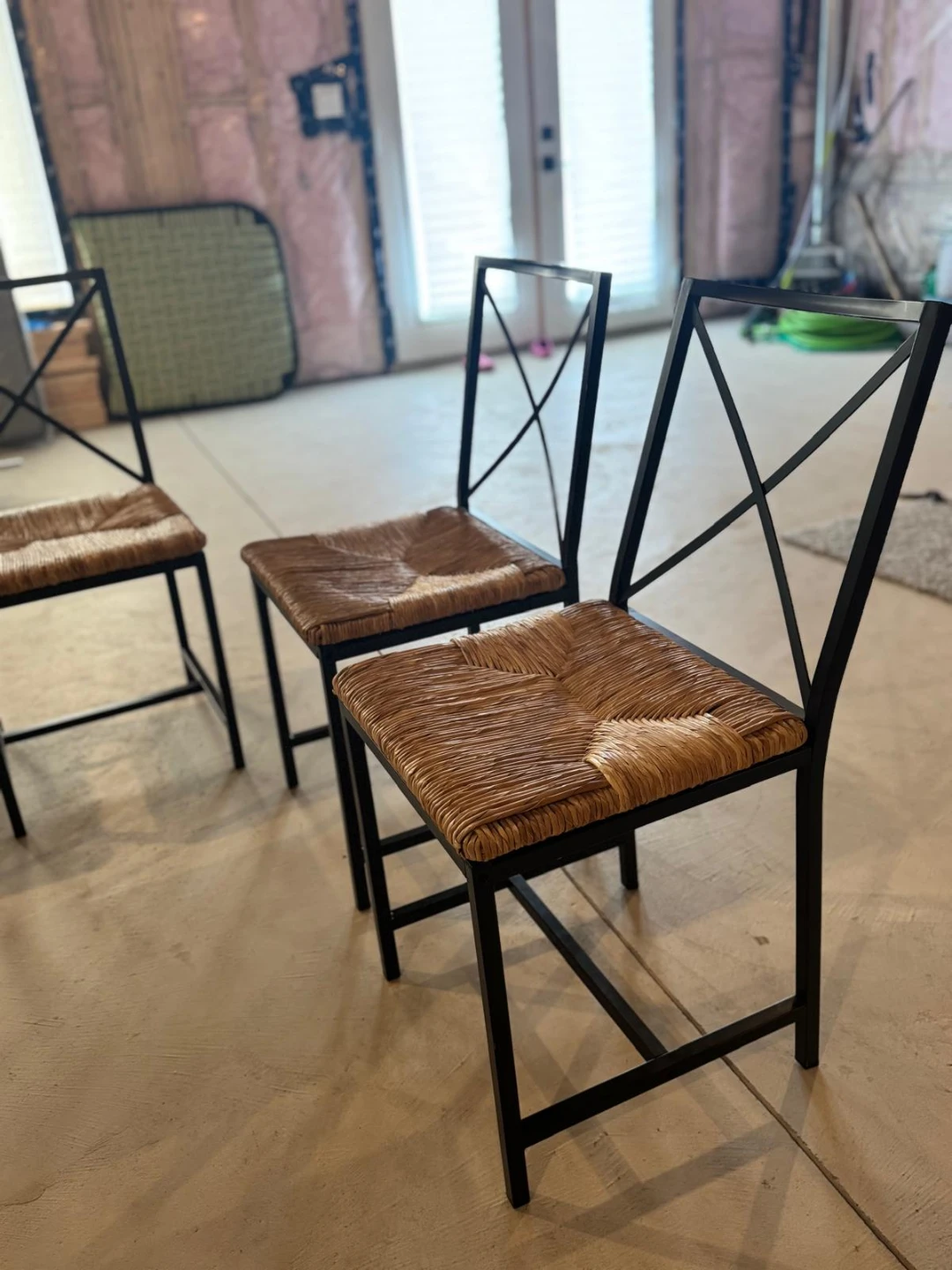 Set of 6 metal Chairs with - photo 3