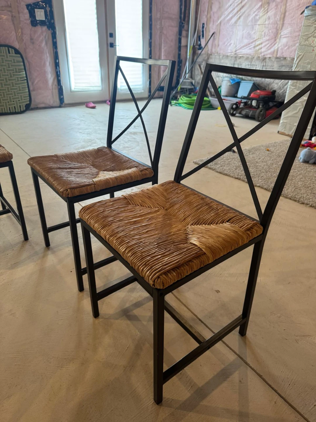 Set of 6 metal Chairs with - photo 4
