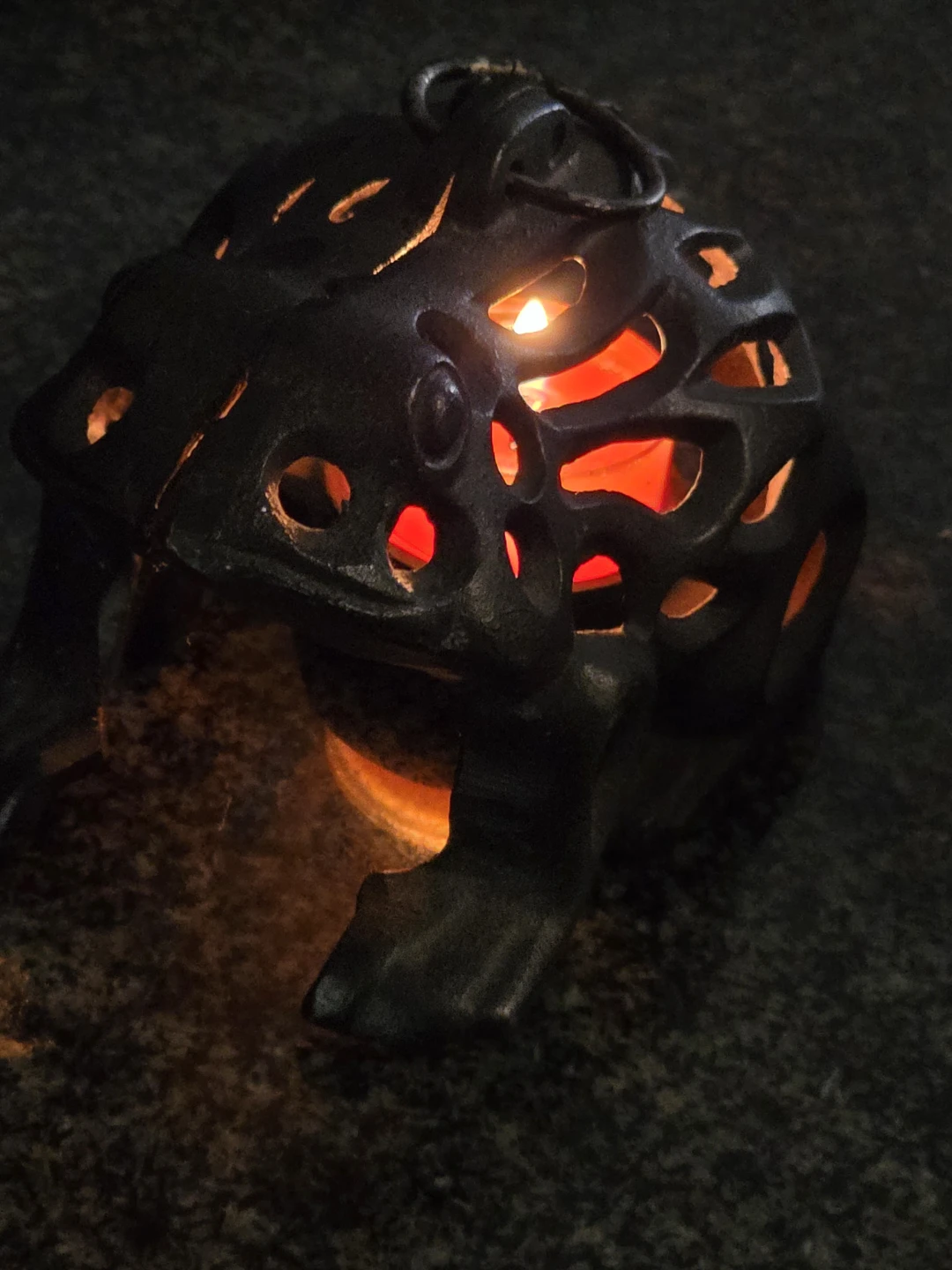 Vintage Japanese Cast Iron Frog Lantern - photo 2