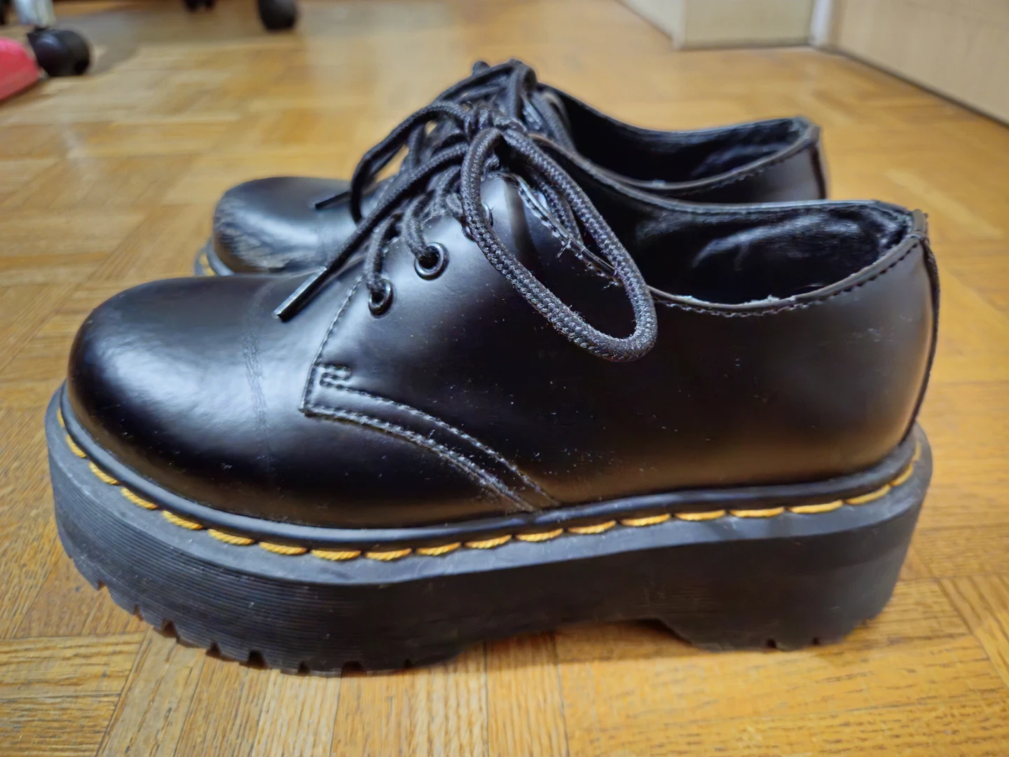 Chunky Faux Leather Platform Loafers