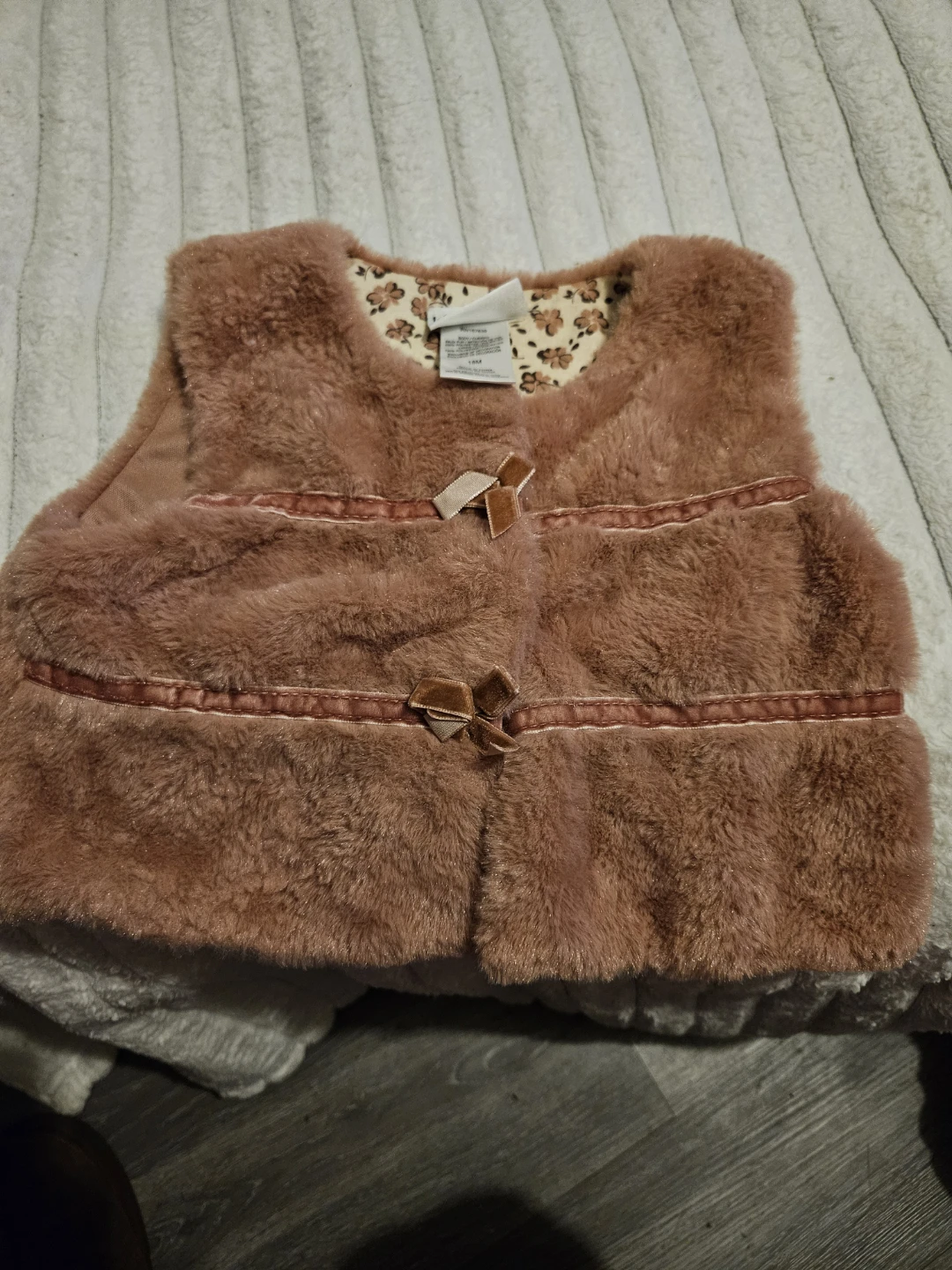 Nicole Miller Baby Girls' Faux Fur Vest - 18M - photo 2