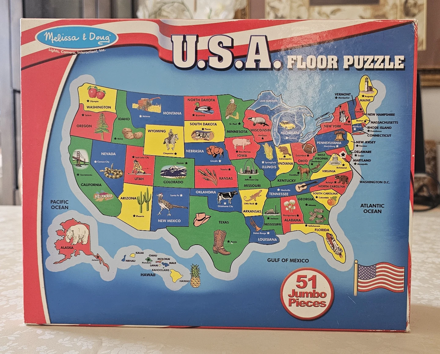 Melissa & Doug USA Floor Puzzle - 51 Jumbo Pieces