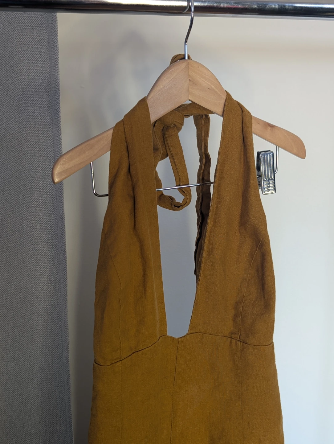 Wilfred Linen Halter Jumpsuit Size 0