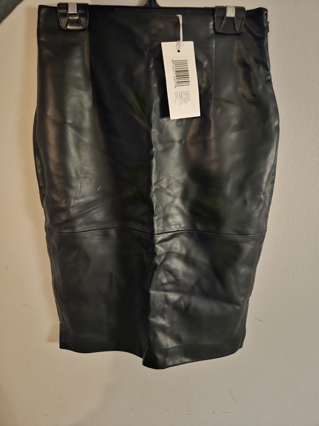 Hudson North Black Faux Leather Pencil Skirt Size S/P
