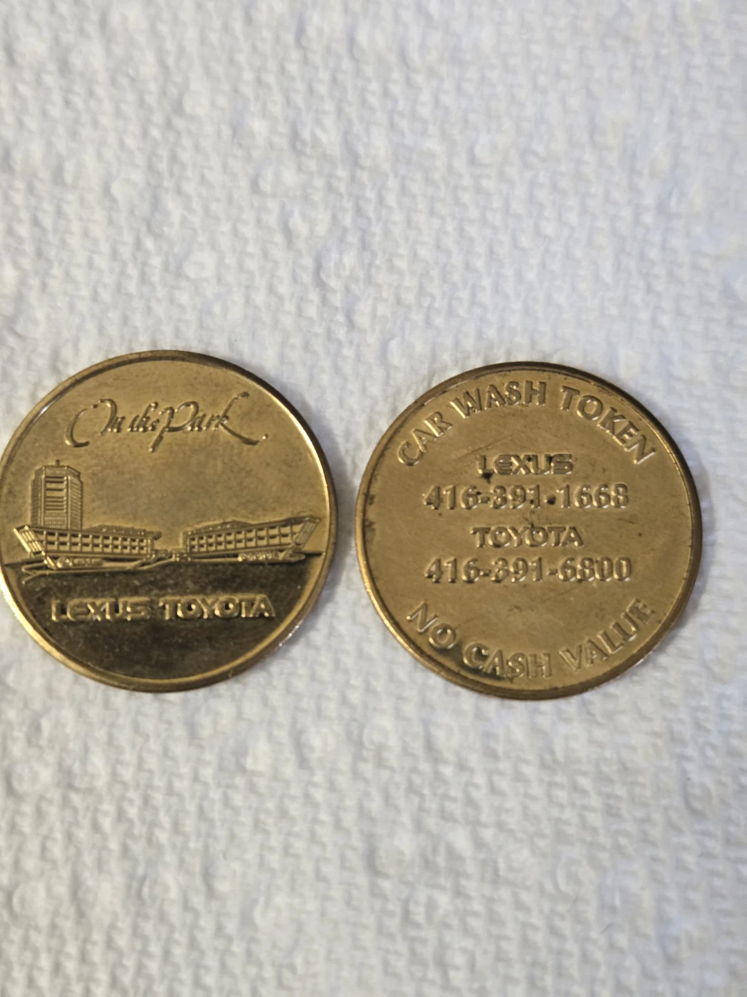 Lexus Toyota Car Wash Token