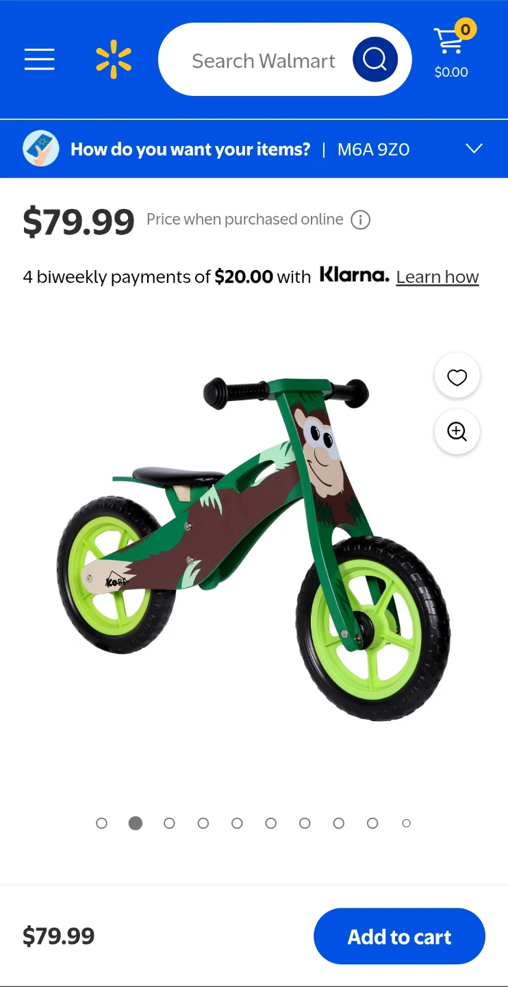 New Kobi Wooden Balance Bike