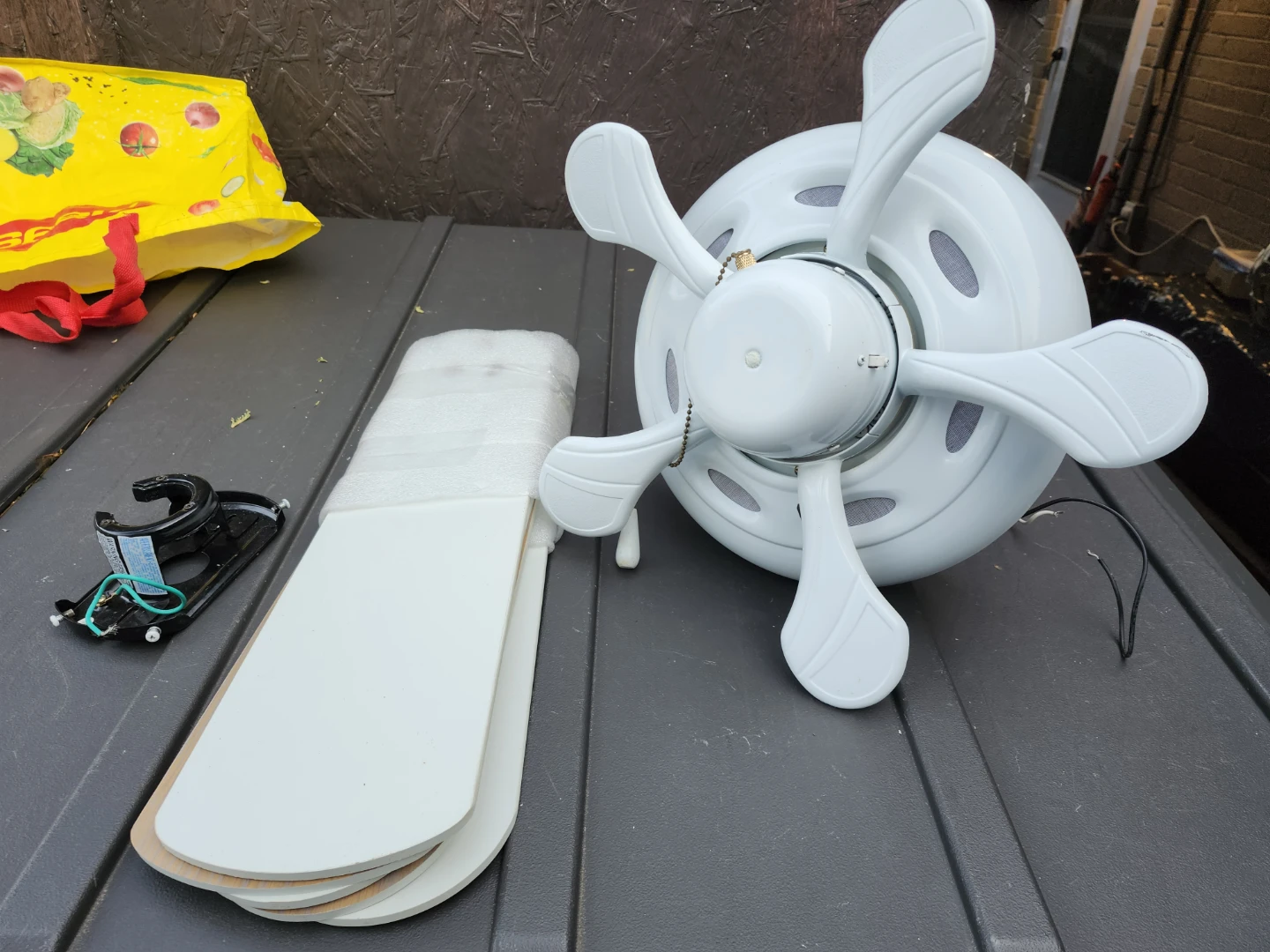 White Ceiling Fan with Blades