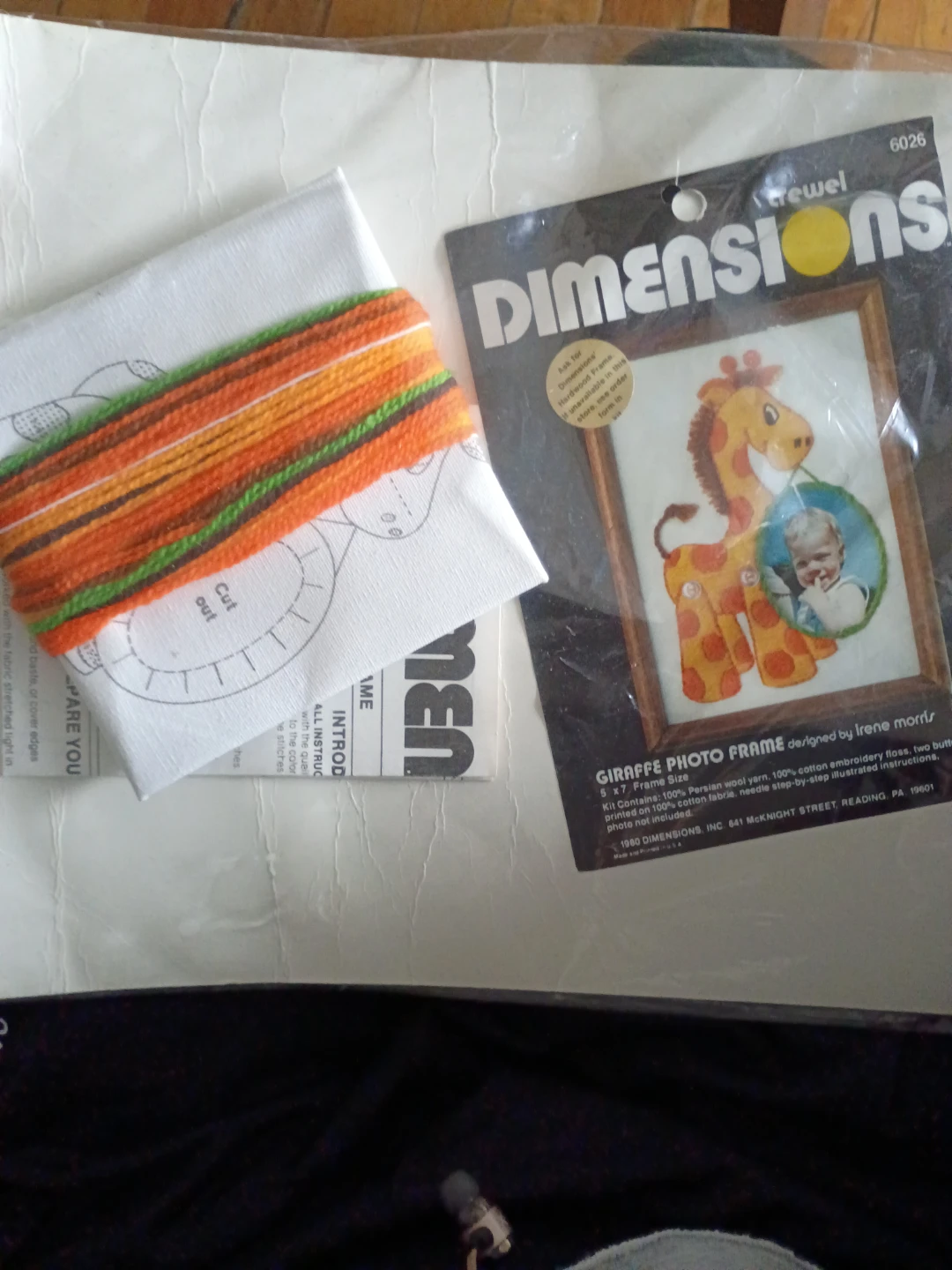 Dimensions "Giraffe Photo Frame" Cross Stitch Kit