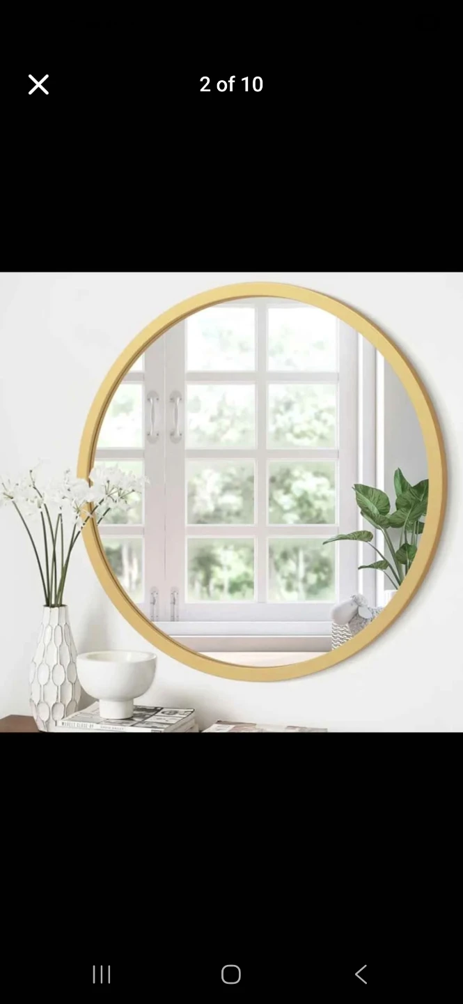 Gold Round Wall Mirror