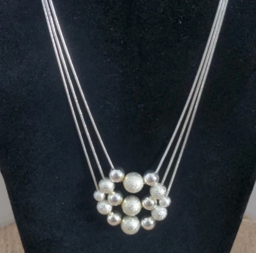 Sterling Silver Bead Necklace