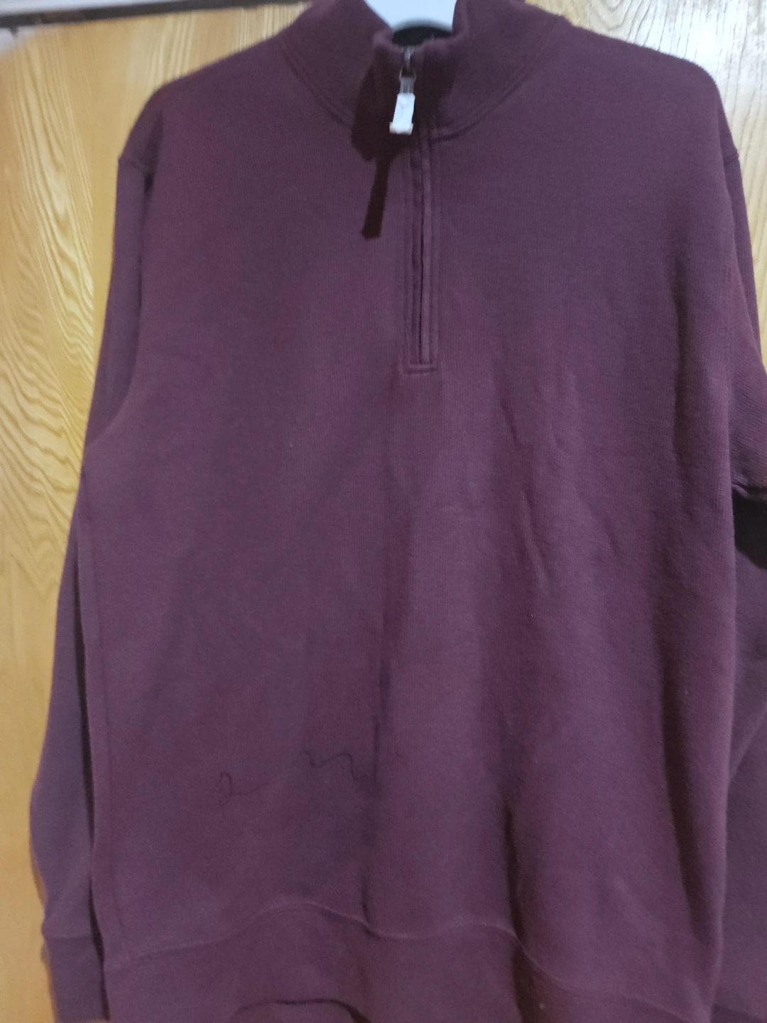 Lands' End Quarter Zip Sweatshirt Burgundy Small - photo 2