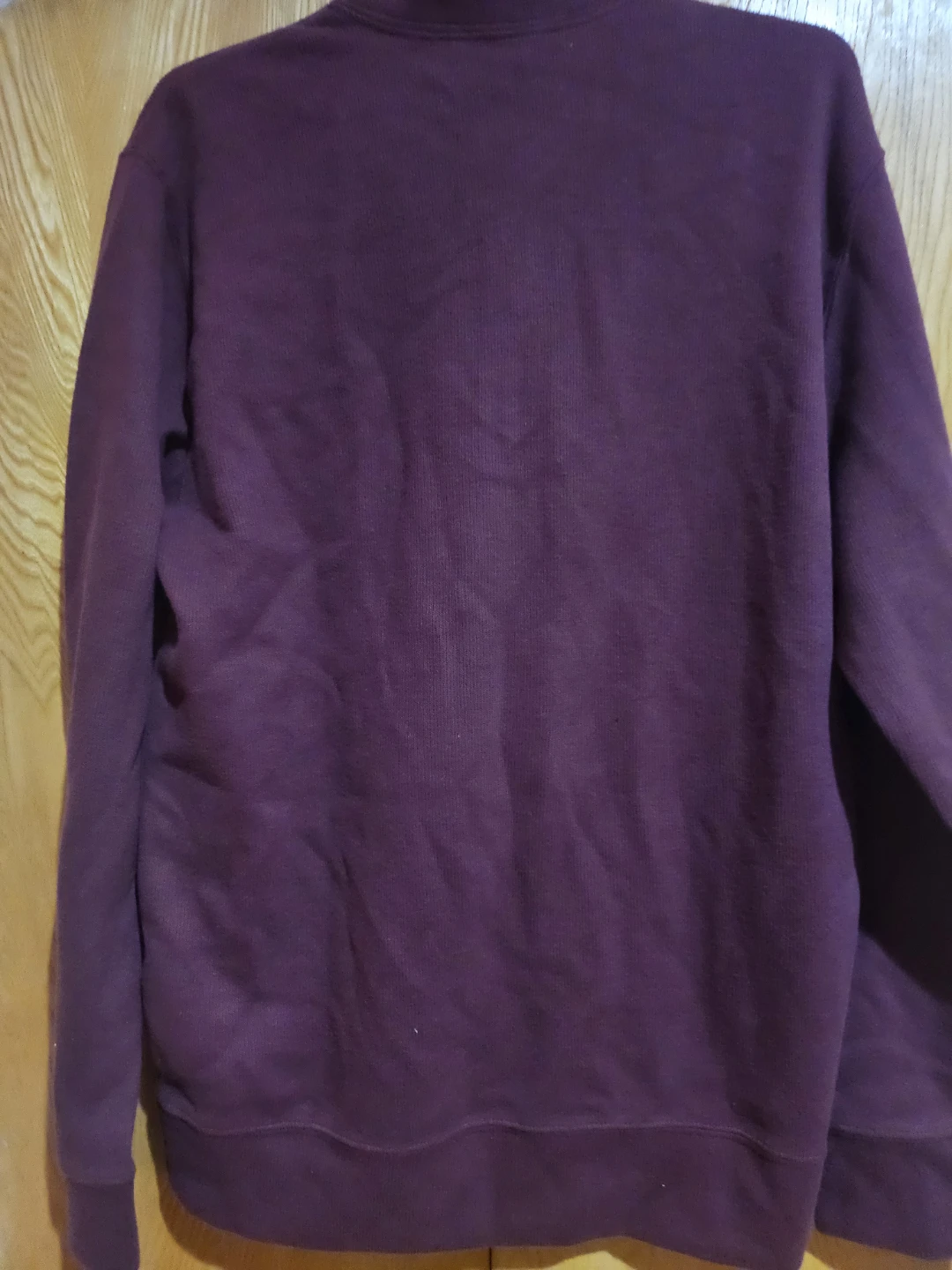 Lands' End Quarter Zip Sweatshirt Burgundy Small - photo 5