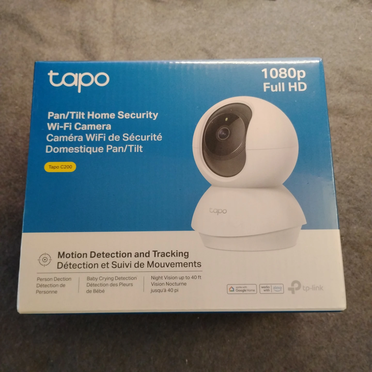 Tapo C200 Pan/Tilt Home Security Wi-Fi Camera 1080p - Unopened