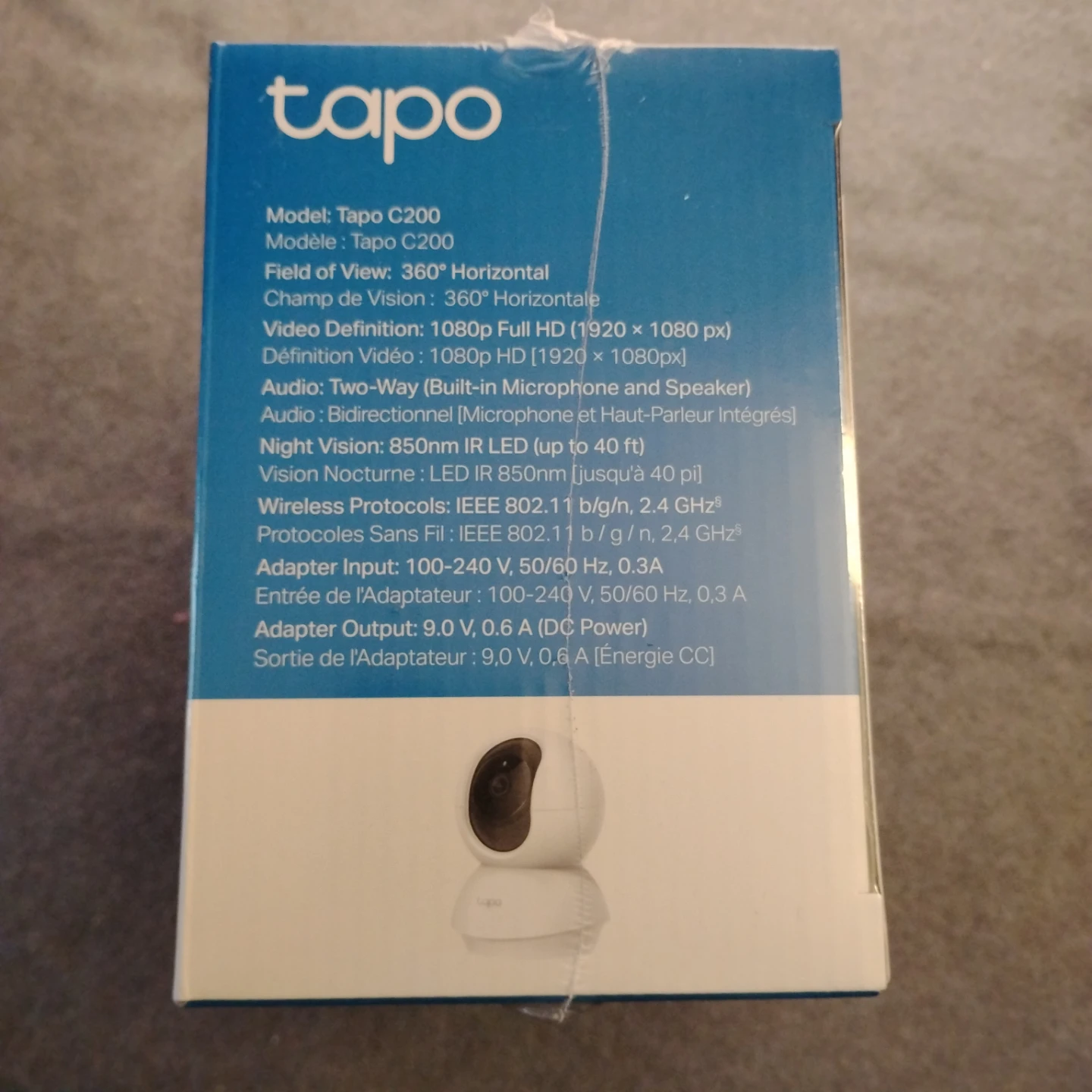 Tapo C200 Pan/Tilt Home Security Wi-Fi Camera 1080p - Unopened - photo 2