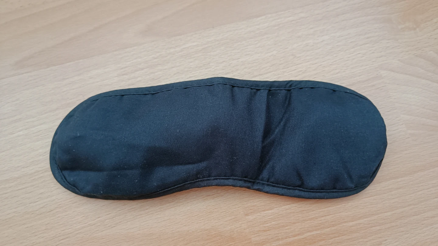 Black Sleep Mask with Elastic Strap