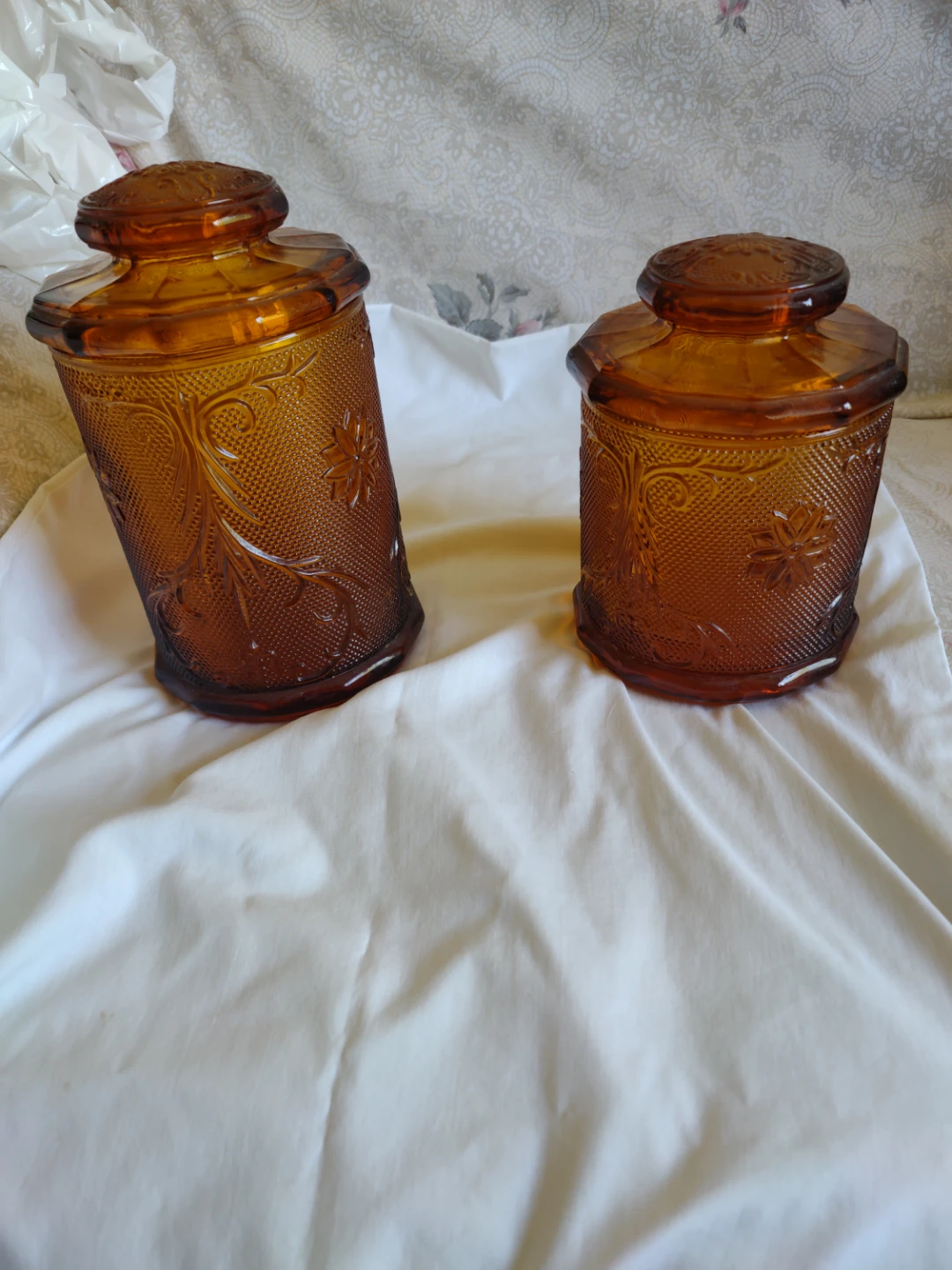 Vintage Indiana glass canisters