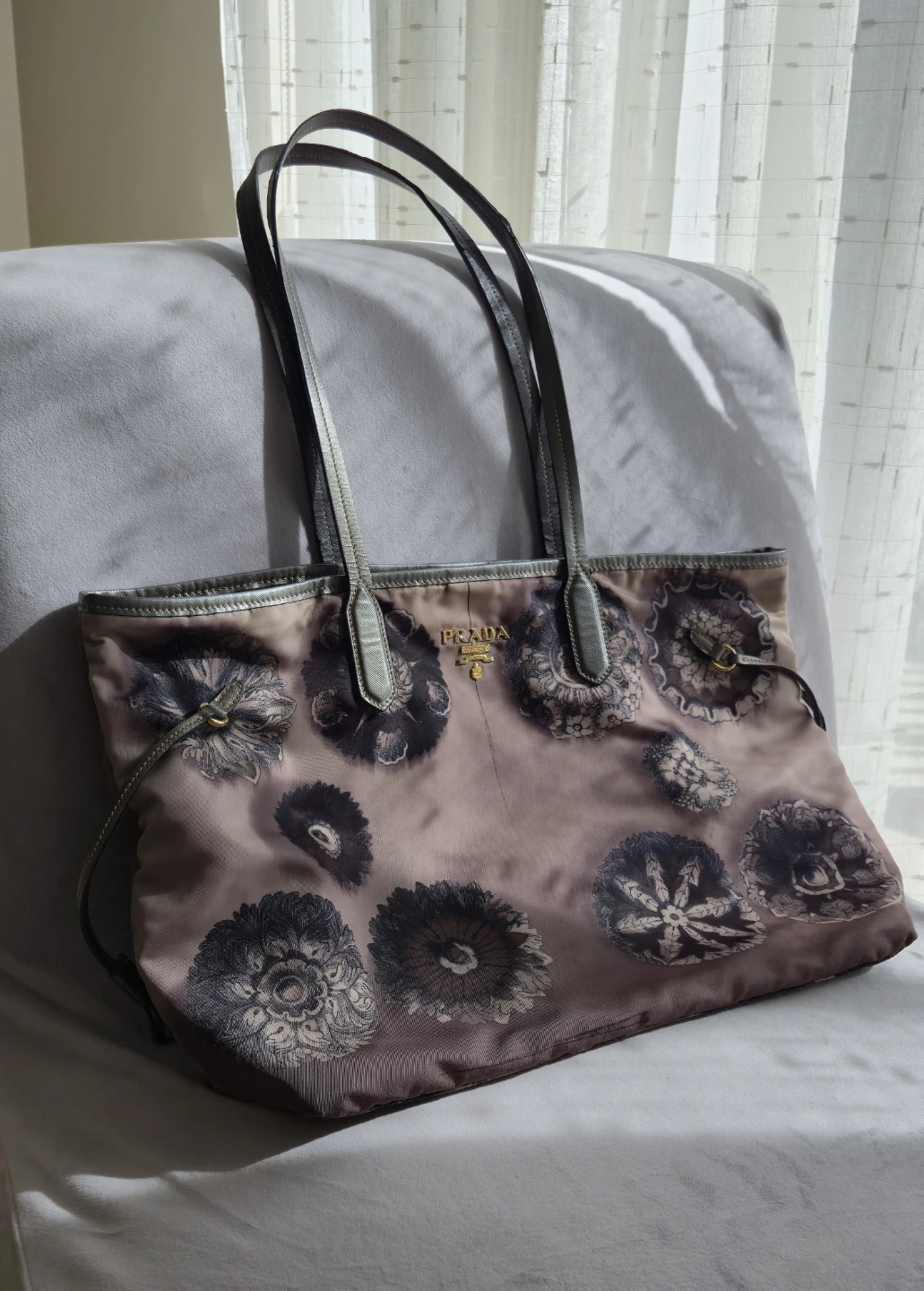 Prada Floral Design Tote Bag