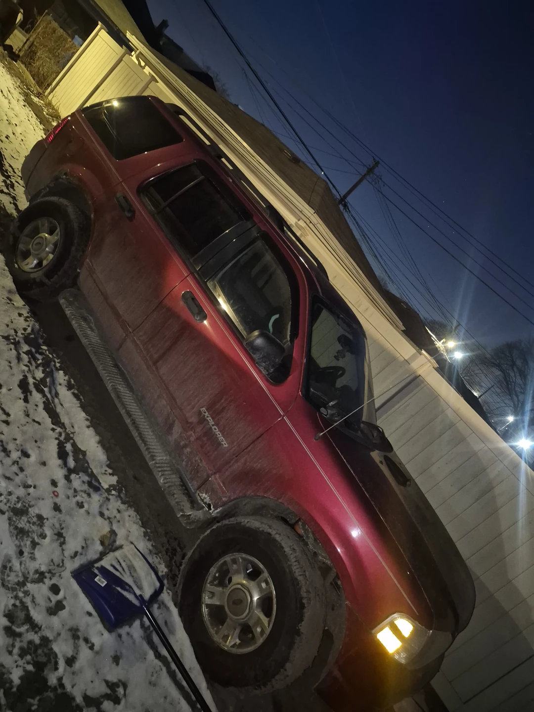 Red Ford Explorer SUV