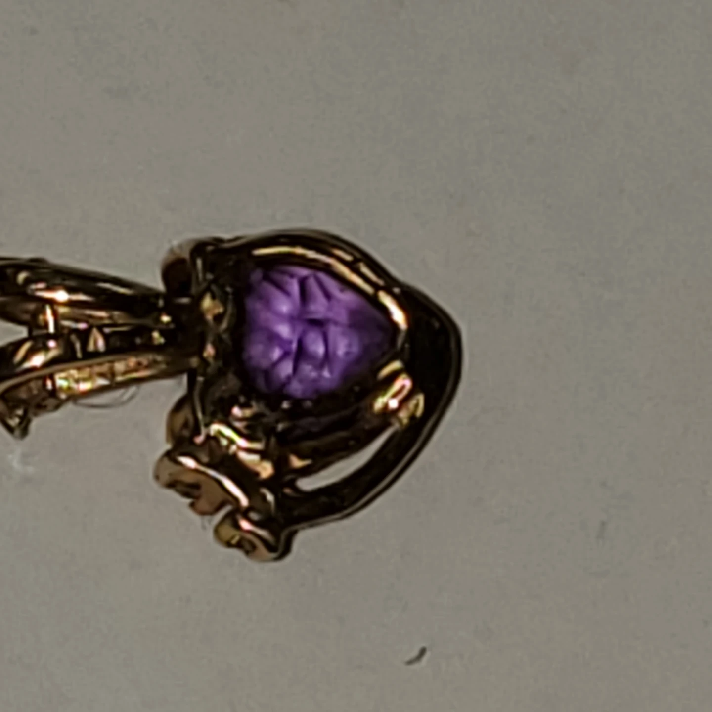 14k Gold Heart Amethyst Necklace - photo 4