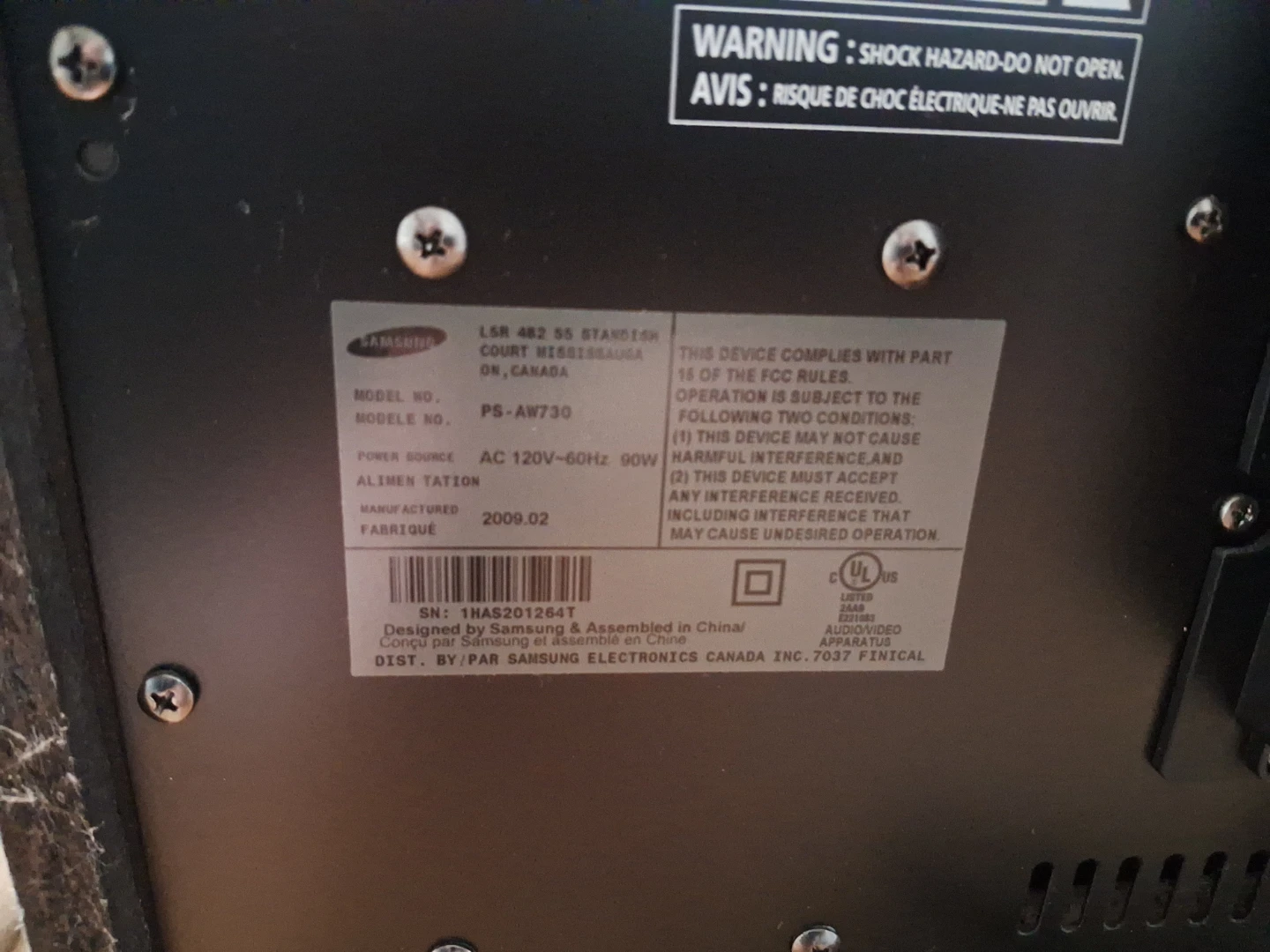 SAMSUNG SUBWOOFER + 5 SPEAKERS - photo 4