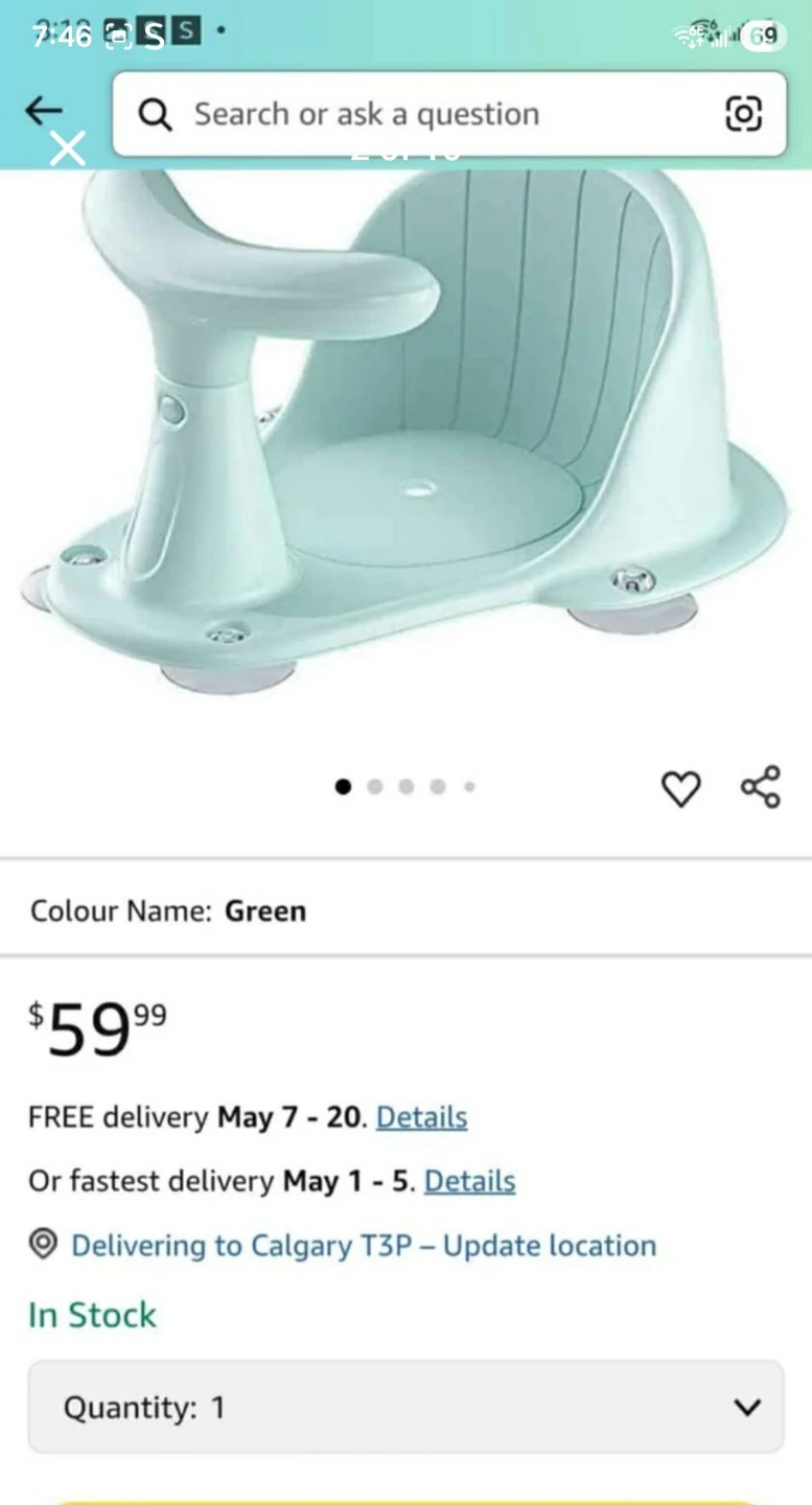 Justine Baby Bath Seat,Portable Toddler Child Bathtub Seat ... - photo 2