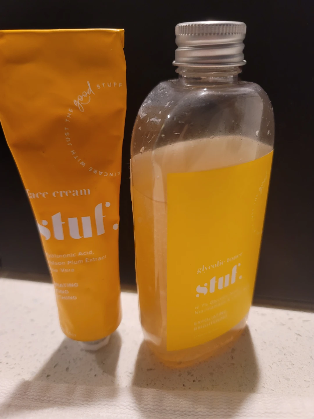 Face Cream and Glycolic Toner