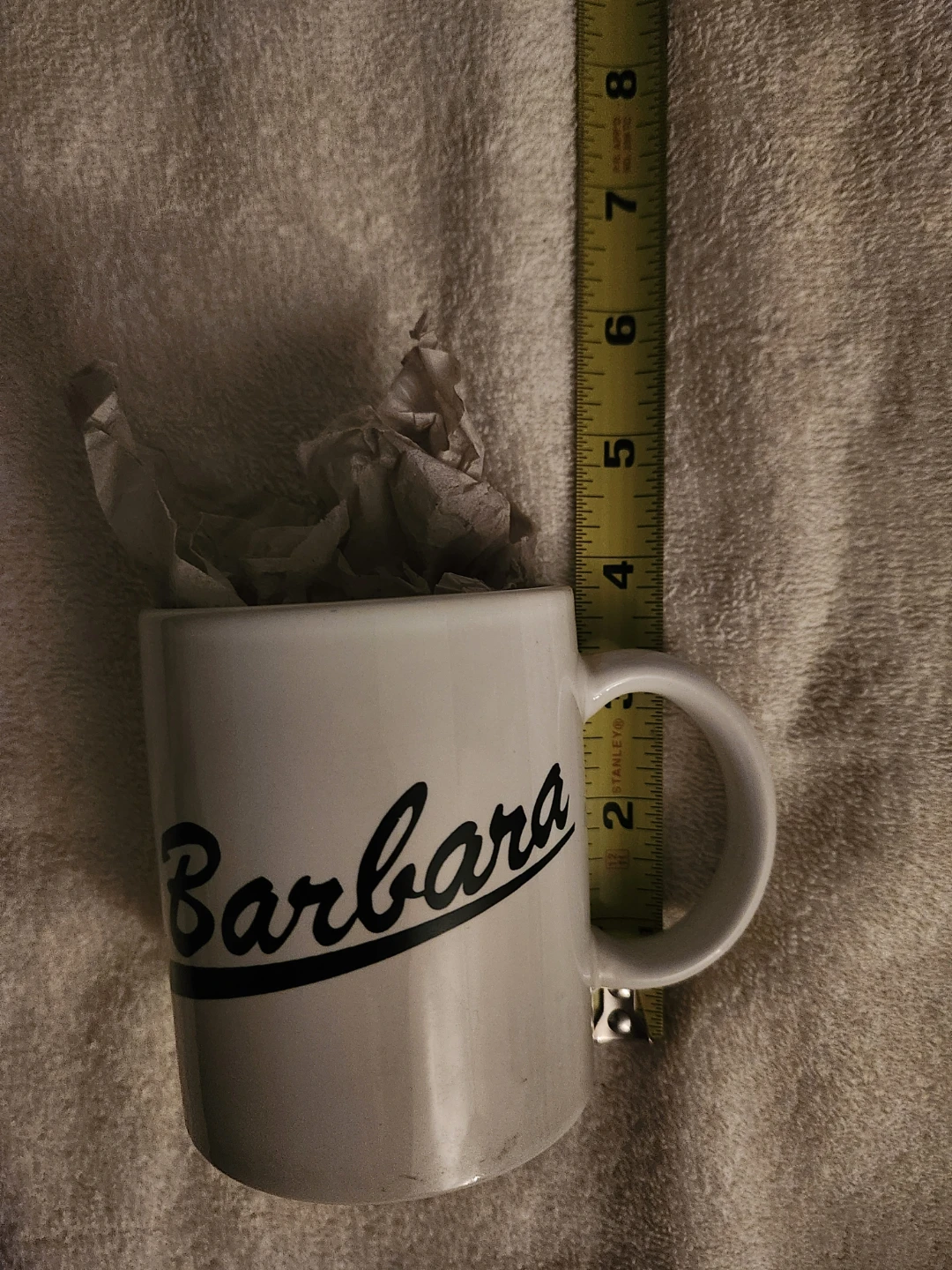 16 OZ. OUNCE NAME MUG, WHITE BLACK. Coffee, Tea Cup