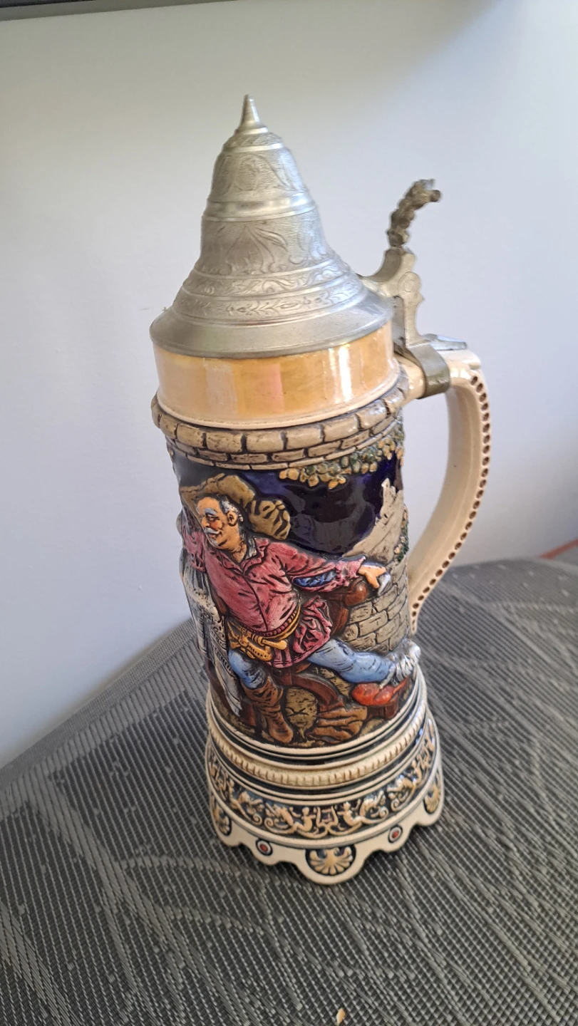 Musical Beer Stein with Pewter Lid