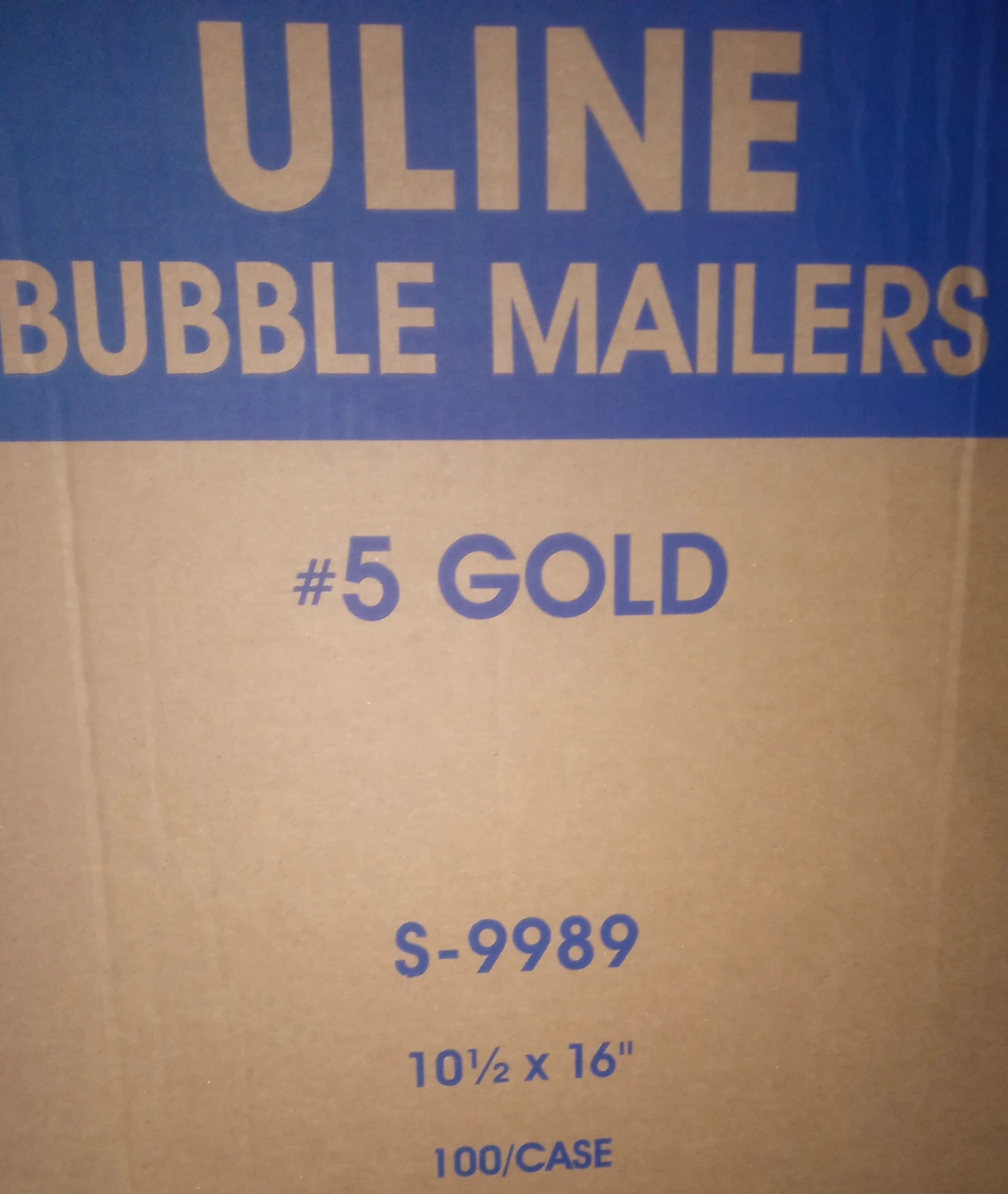 (50) Uline #5 Gold Bubble Mailers S-9989 10.5" x 16" - photo 2