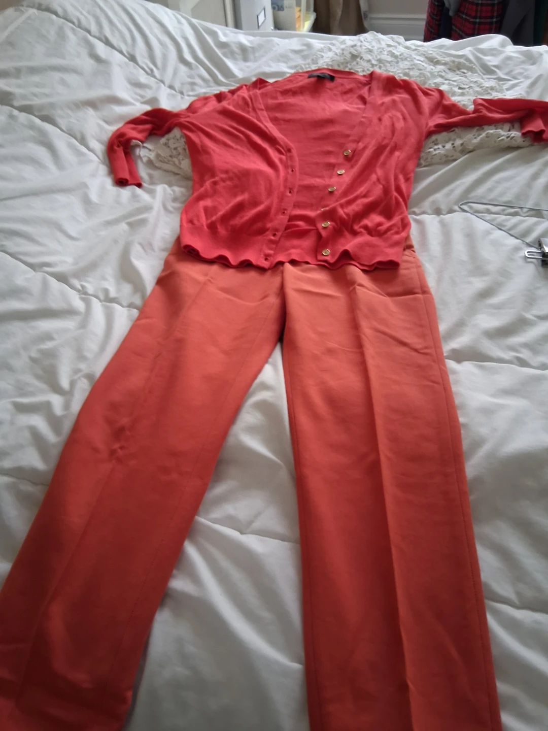 Banana Republic Coral Cardigan and Pants Set - photo 2