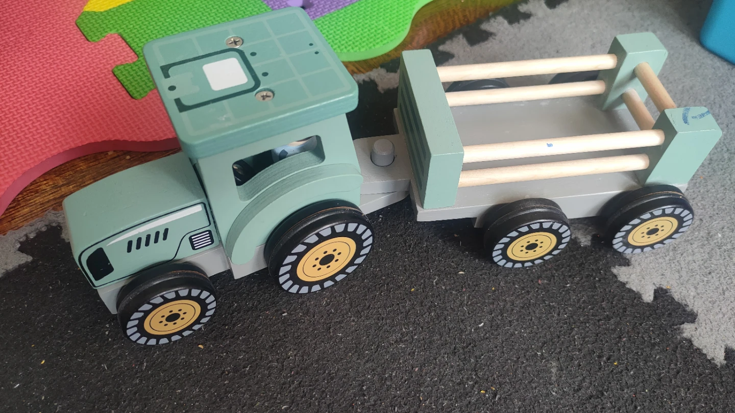 Wooden Toy Tractor and Trailer - photo 2