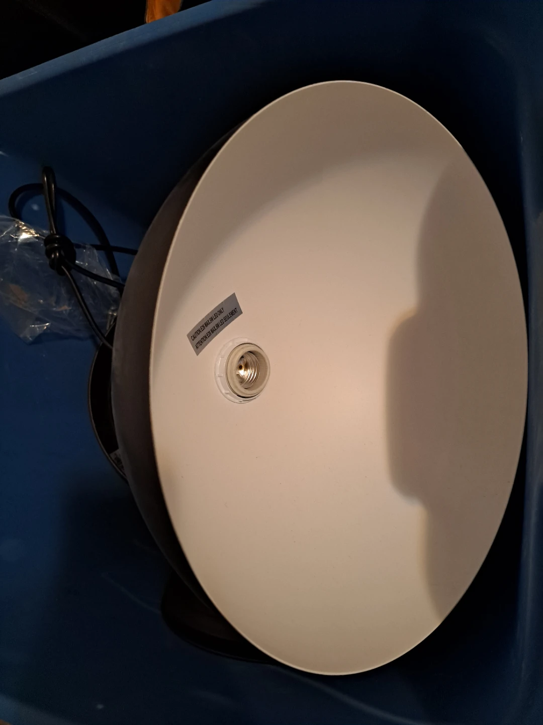 White Dome Pendant Light Fixture