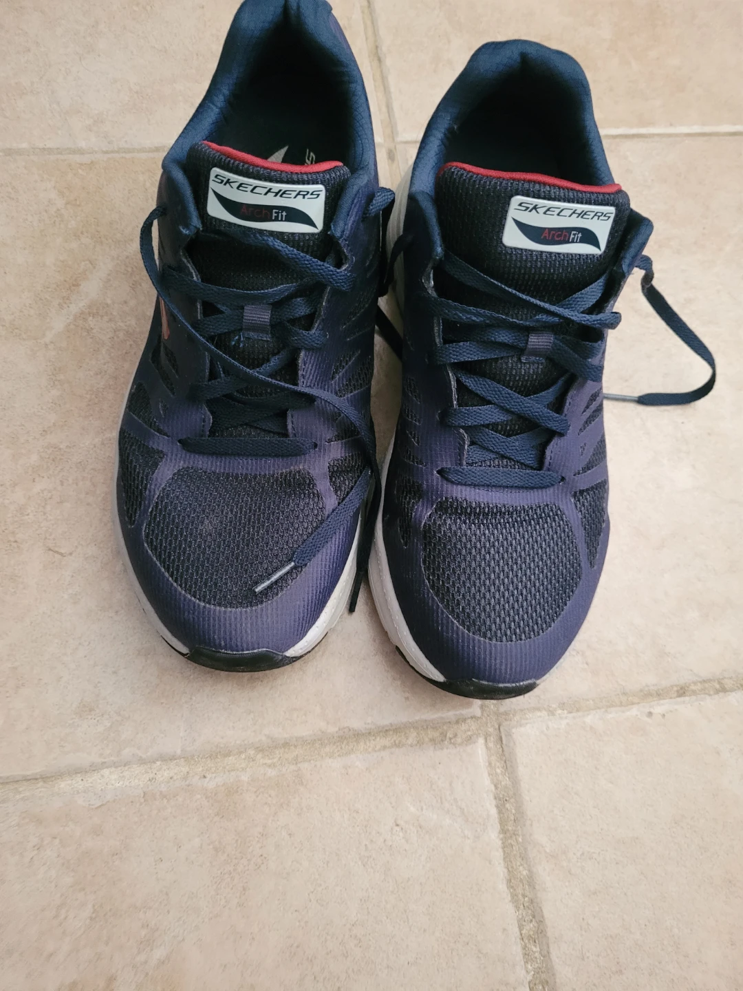 Skechers Arch Fit "Air-Cooled" Navy Blue Athletic Shoes