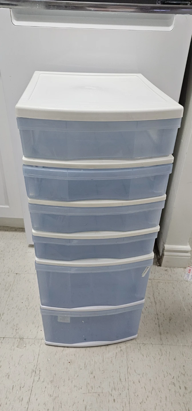 Plastic 6-Drawer Storage Unit