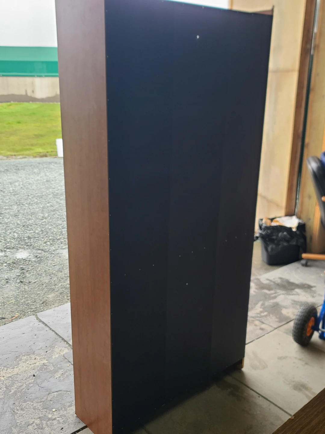 Tall 5-Shelf Wood Grain Bookcase - photo 3
