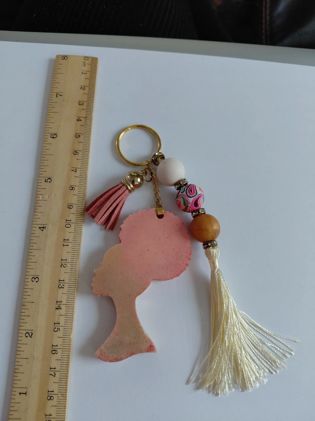 Handmade "Afro Lady" Silhouette Keychain - photo 2