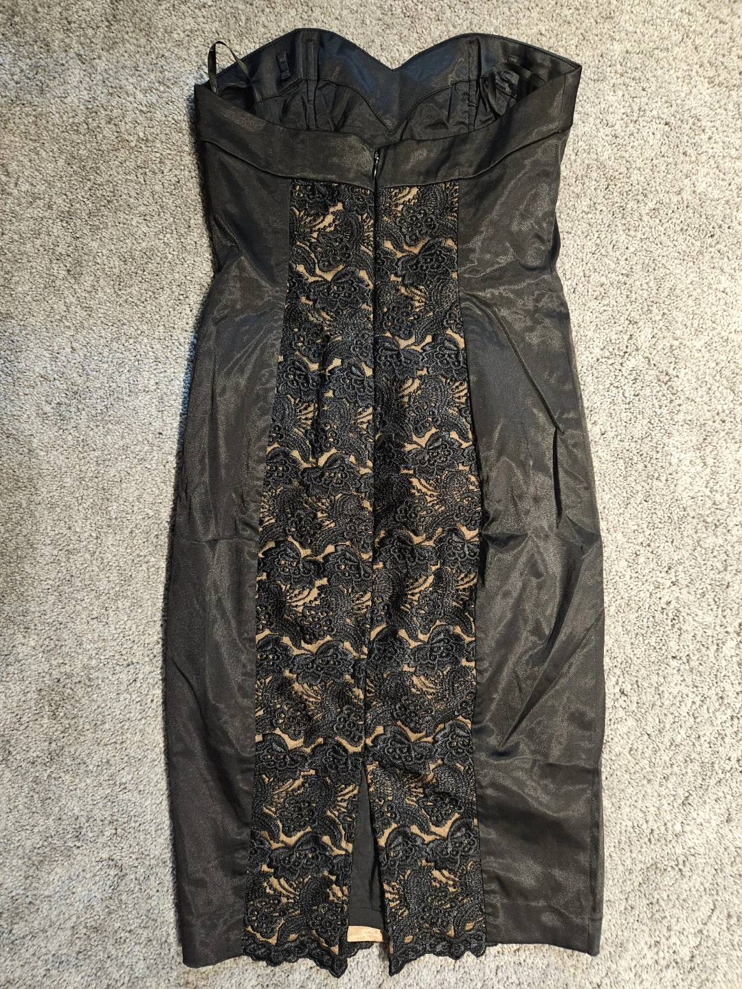 2b Bebe Black Lace Strapless Dress Size 0 - photo 2