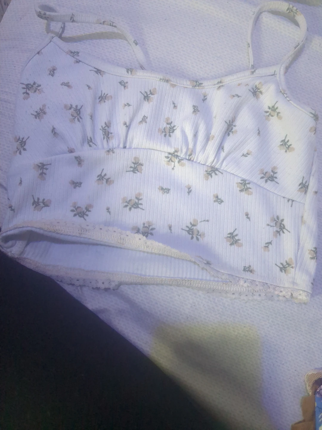 SHEIN Floral Crop Tops (Size L & M) - photo 5