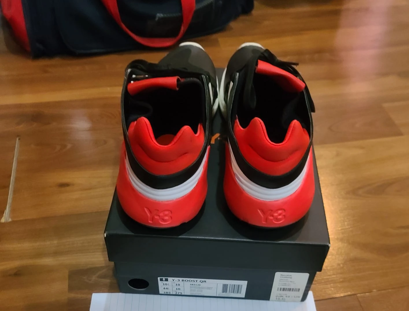 Y-3 BOOST QR Black Red Sneakers - photo 3